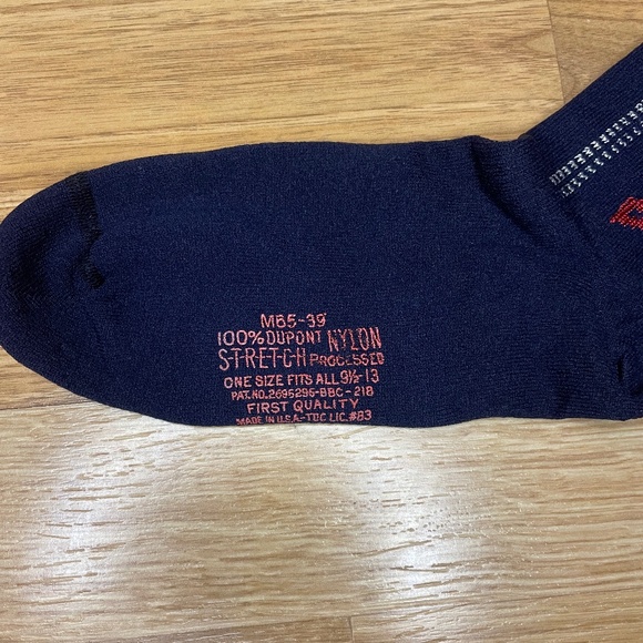 Vintage Navy Stretches Dupont Nylon Yarn Men’s Socks One Size Fits All 9 1/2-13 - Picture 3 of 3